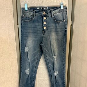 Wallflower Distressed Blue Jeans